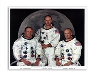 Neil Armstrong Signature, With NASA Photo of the Apollo 11 Crew -- With Steve Zarelli COA